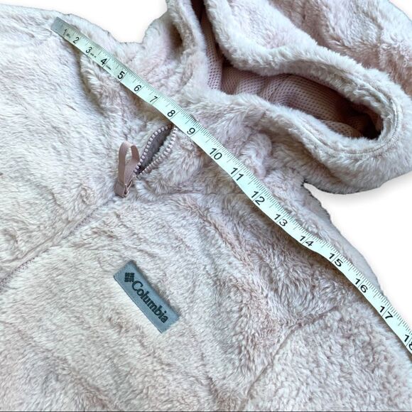 COLUMBIA Blush Pink Bundle Up Hooded Fleece Pullover - Picture 12 of 17
